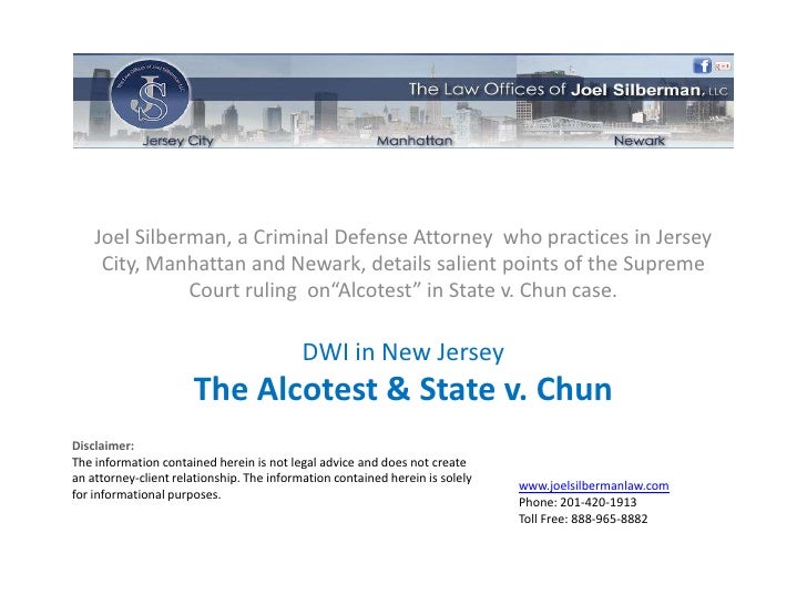 new jersey versus chun dwi case
